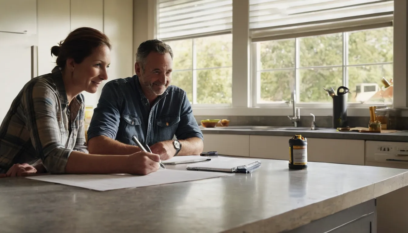 A homeowner reviewing a written concrete quote in the Hampstead area